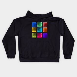 Multicolor Square Abstract Pattern Kids Hoodie